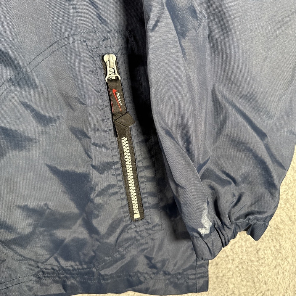 Nike Windbreaker Jacket Mens Med Half Zip Back Swoosh White Tag Read - Picture 9 of 15